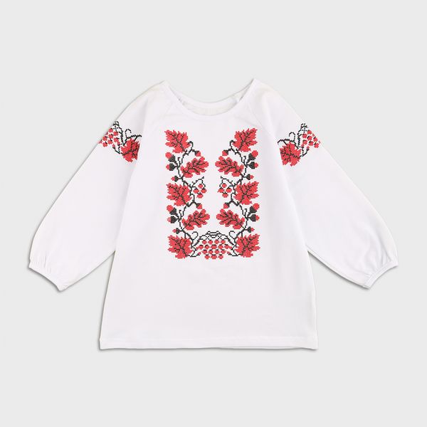 Blouse for girls Flamingo, color: White, size: 98, sku 337-417