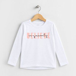 Кофта для дівчат Фламінго Positive, колір: Білий, розмір: 128, арт. 998-416 998-416