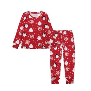 Flamingo print pajamas for girls Red, size: 140, sku 233-046