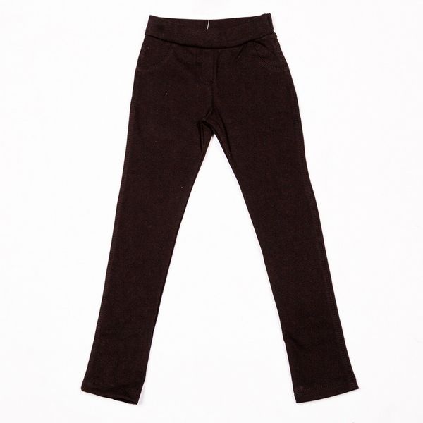 Pants for girls Flamingo, color: Black, size: 164, sku 984-405