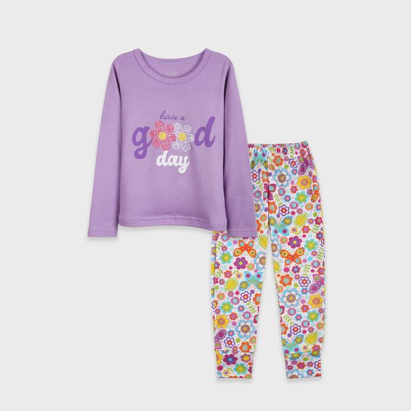 Піжама для дівчаток Фламінго, колір: Фіолетовий, розмір: 116, арт. 245-075 245-075 фото