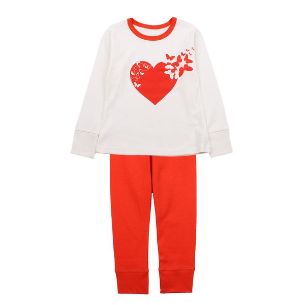 Пижама з принтом для дівчаток Фламінго, колір: Помаранчевий, розмір: 98, арт. 255-1005 255-1005 фото