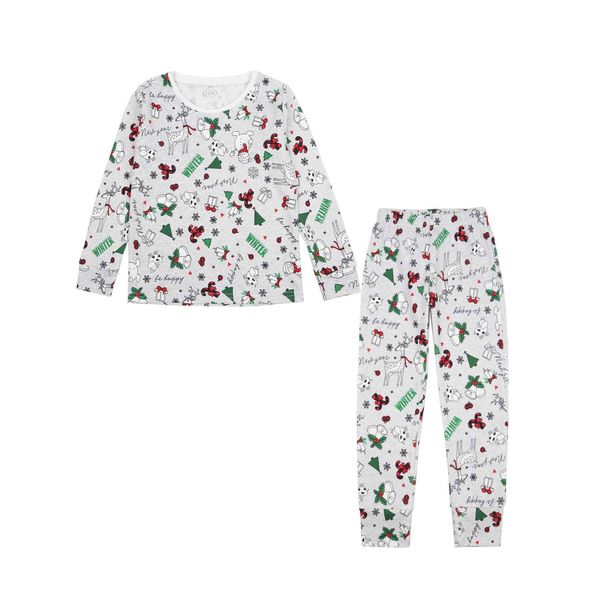 Пижама для девочек Фламинго Серый, размер: 98, арт. 233-217 233-217 фото
