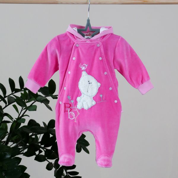 Baby overalls Flamingo, color: Pink, size: 56, sku 527-519