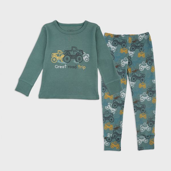 Boy's pajamas Flamingo, color: Green, size: 116, sku 256-102