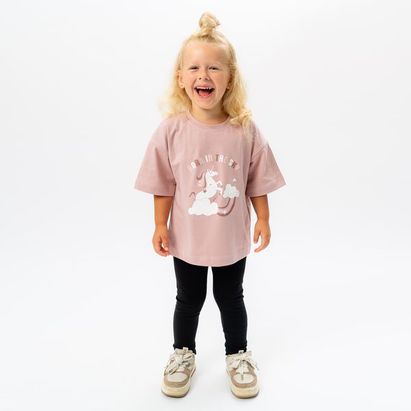 Children's T-shirt Flamingo, color: Powder, size: 116, sku 1005-417