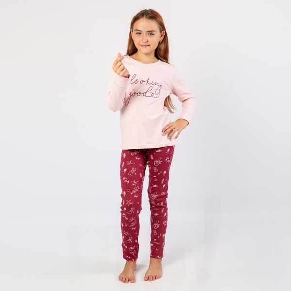 Pajamas for girls Flamingo Powder, size: 122, sku 247-054