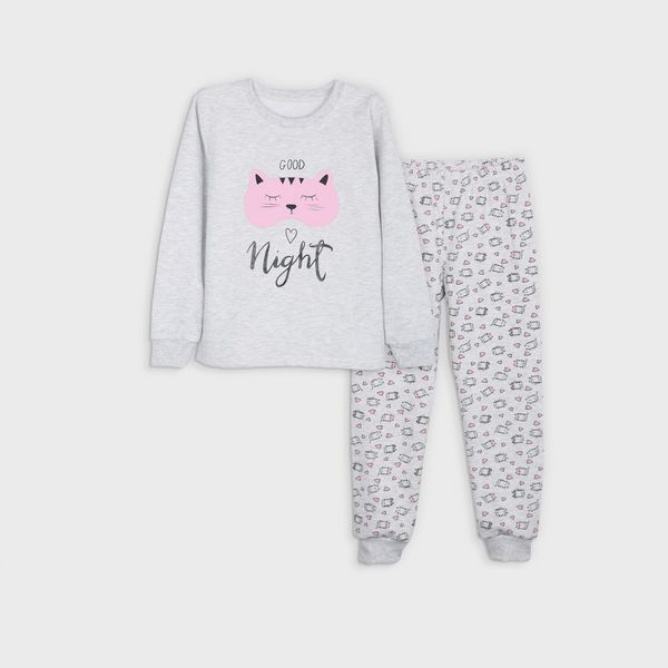 Children's pajamas Flamingo, color: light gray, size: 140, sku 329-094