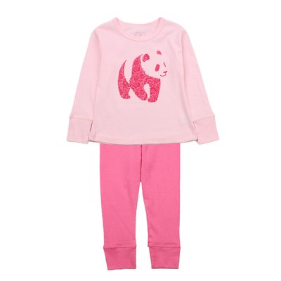 Пижама с принтом для девочек Фламинго, цвет: Светло-розовый , размер: 92, арт. 255-1005 255-1005 фото