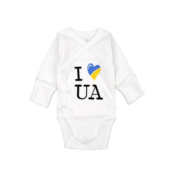 Bodysuit for children Flamingo "I ❤ Ukraine Lactic, size: 56, art. 146-039