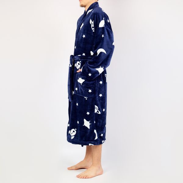 Men's bathrobe Blue, size: XS-S, sku 063-910 063-910