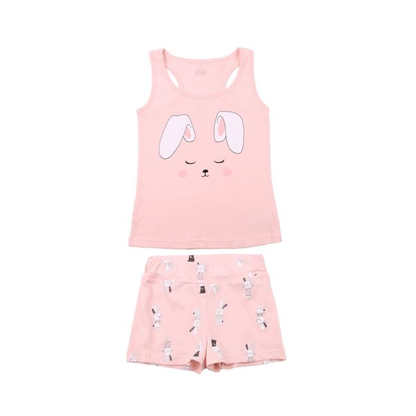 Pajamas with a print for girls Flamingo Peachy, size: 122, sku 242-125