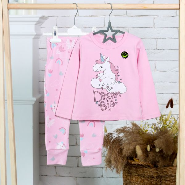 Пижама для девочек Фламинго, цвет: Розовый, размер: 98, арт. 245-102 245-102 фото