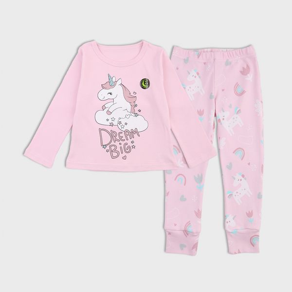 Піжама для дівчаток Фламінго, колір: Рожевий, розмір: 98, арт. 245-102 245-102 фото