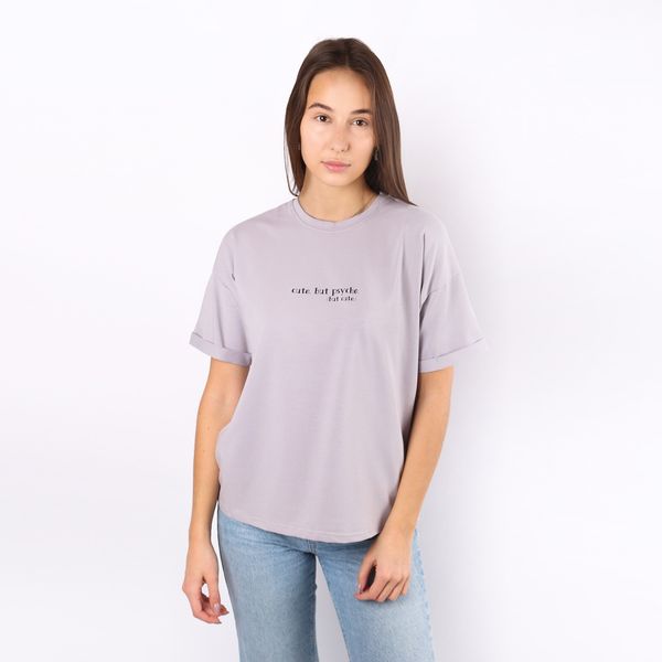 Women's T-shirt ZAVA Gray, size: S, sku 032-417
