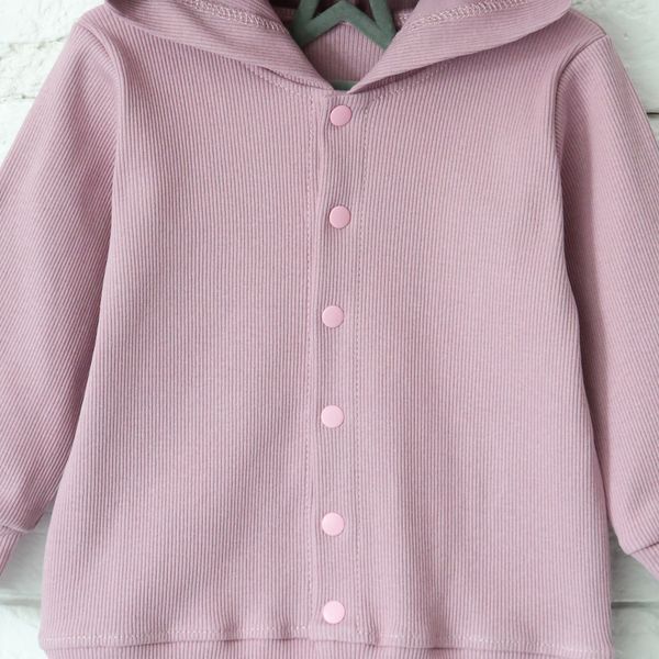 Childrens' jacket, color: Ash pink, size: 80, sku 339-1109 339-1109