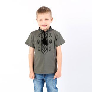 Вишиванка для хлопчика Фламінго, колір: Хакі , розмір: 116, арт. 304-417 304-417