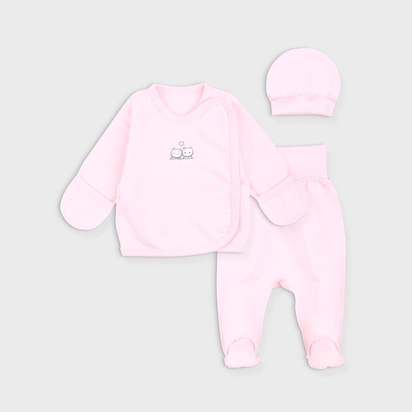 Three-piece baby set Flamingo Pink, size: 56, sku 605-091