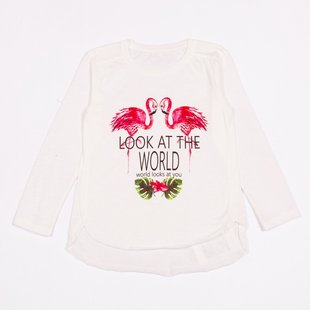 Blouse for girls Flamingo, color: Lactic, size: 140, sku 943-123