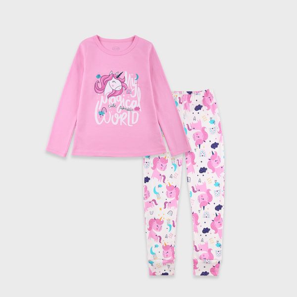 Pajamas for girls Flamingo Pink, size: 98, sku 245-066